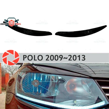 

Eyebrows for Volkswagen Polo 2009~2013 for headlights cilia eyelash plastic moldings decoration trim car styling molding