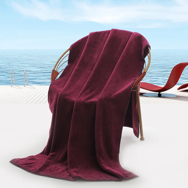 

Microfiber Fabric Coral Velvet High Quanlity Solid Soft Bath Towel 70*140cm Beach Shower Big Towel Gift