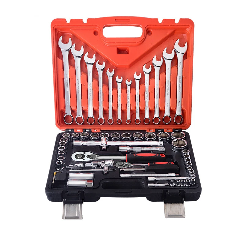 

61 pcs Socket Combination Wrench Spanner Kit Tool Set for Vehicle Household