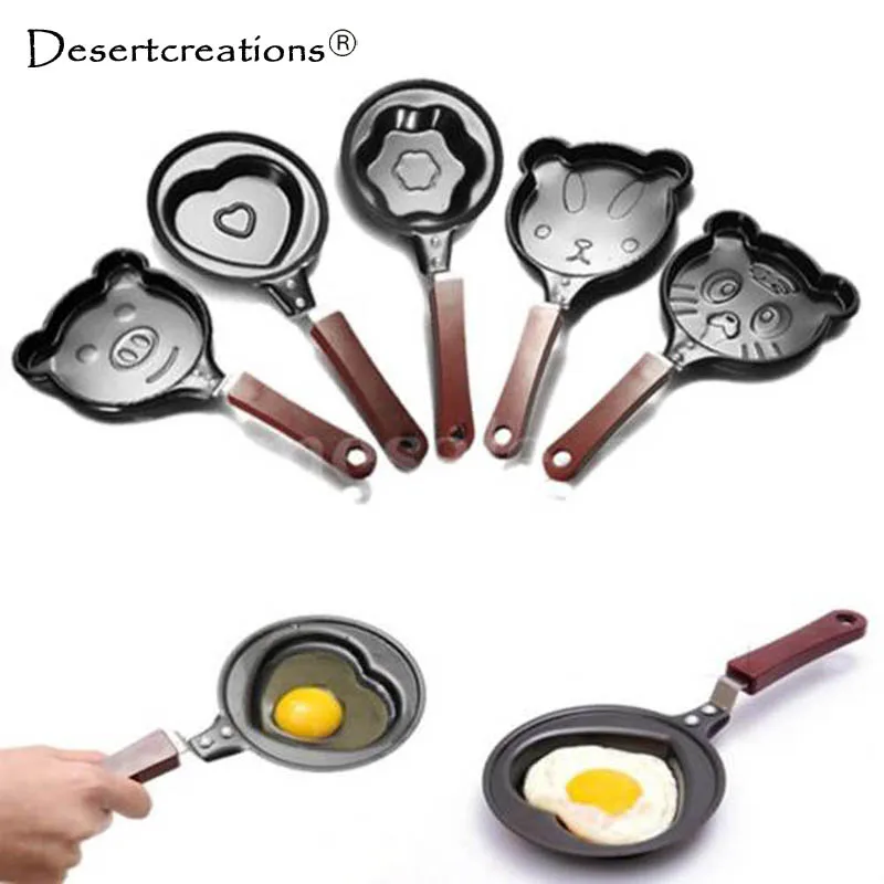 1PC Mini Heart Shape Egg Pans Stainless Steel Star Rabbit Tiger Pig