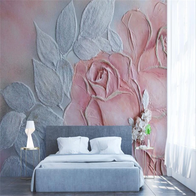 Vintage Photo Wallpapers 3D Roses Wall Papers for Living Room Home Decor Flowers Wall Murals European Painting Bedroom Wallpaper