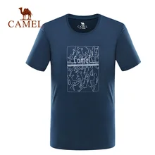 CAMEL мужская открытая быстросохнущая футболка Летняя с коротким рукавом дышащая мягкая Спортивная Повседневная рубашка с круглым вырезом