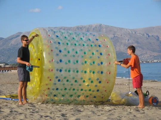 

Outdoor fun & sports inflatable ball TPU Inflatable Water Roller Ball Walk On Water Roller Wheel For Adults Kids 2 people