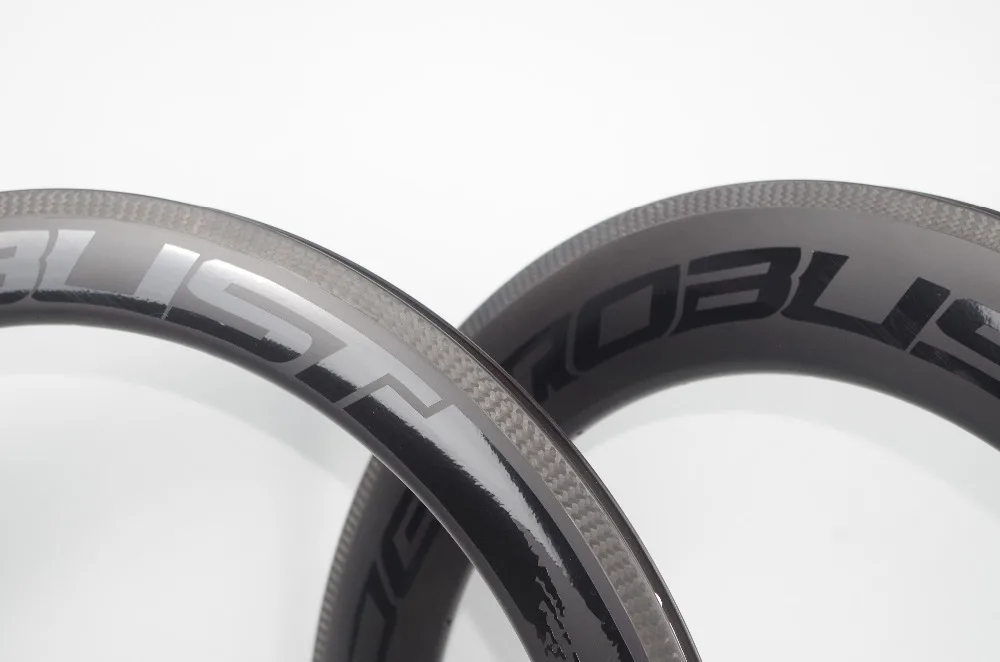 

R6088R 700C Combo Front 60mm Rear 88mm TUBULAR Road Bike Carbon Wheel Rims UD MATTE with 3k twill brake track