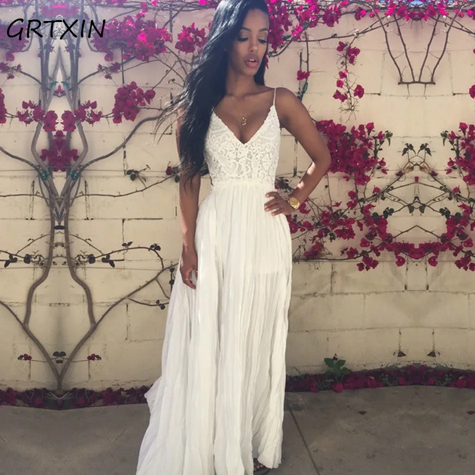 

Sexy Dress Women Dress Summer 2019 Maxi Long Fashion Chiffon Dress Party Dress Pure White / Wine Red Multi Size