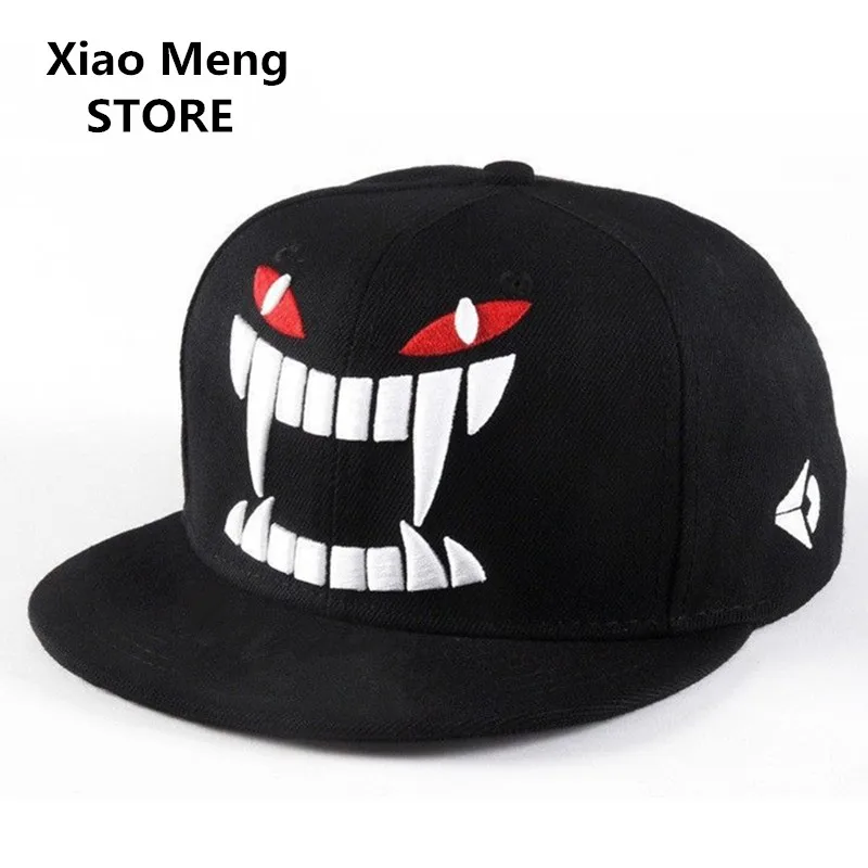 

2017 New Little Demon Teeth Baseball Cap For Men Women Embroidery Little Devil Monsters JAY Snapback Caps Bones Hip Hop Hats M95