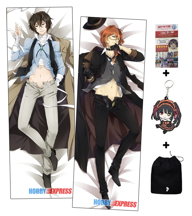 

Hobby Express Dakimakura Japanese Otaku Husbando Hugging Body Pillow Cover Bungou Stray Dogs Soukoku Dazai and Chuuya ADP16236