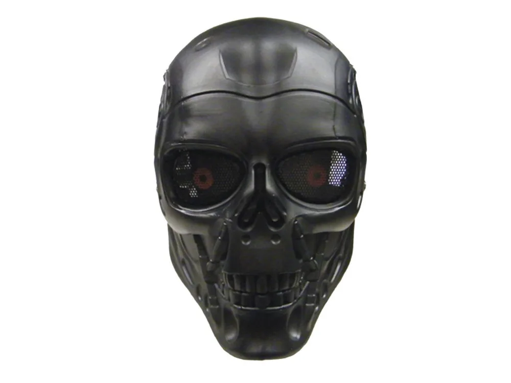 Tactical Full Face Mask Metal Mesh Eye Protection Airsoft Paintball Military DC10 Black |