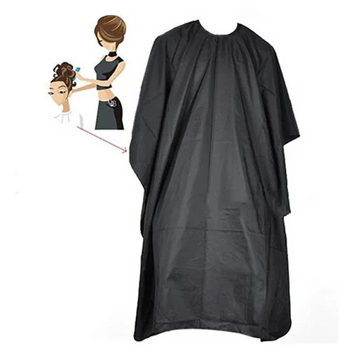 popfeel 1pc Waterproof Cutting Hair Cloth Black Salon Barber Gown Cape Hairdressing Hairdresser Capes 95cm x 140cm