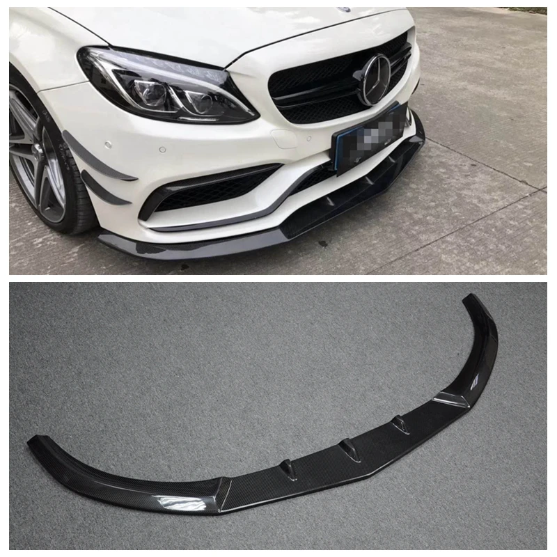 

W205 Carbon Fiber PSM style look Front Lip Chin Spoiler for Benz W205 C-CLASS C63 2 door coupe Sport Bumper 2015 UP car styling