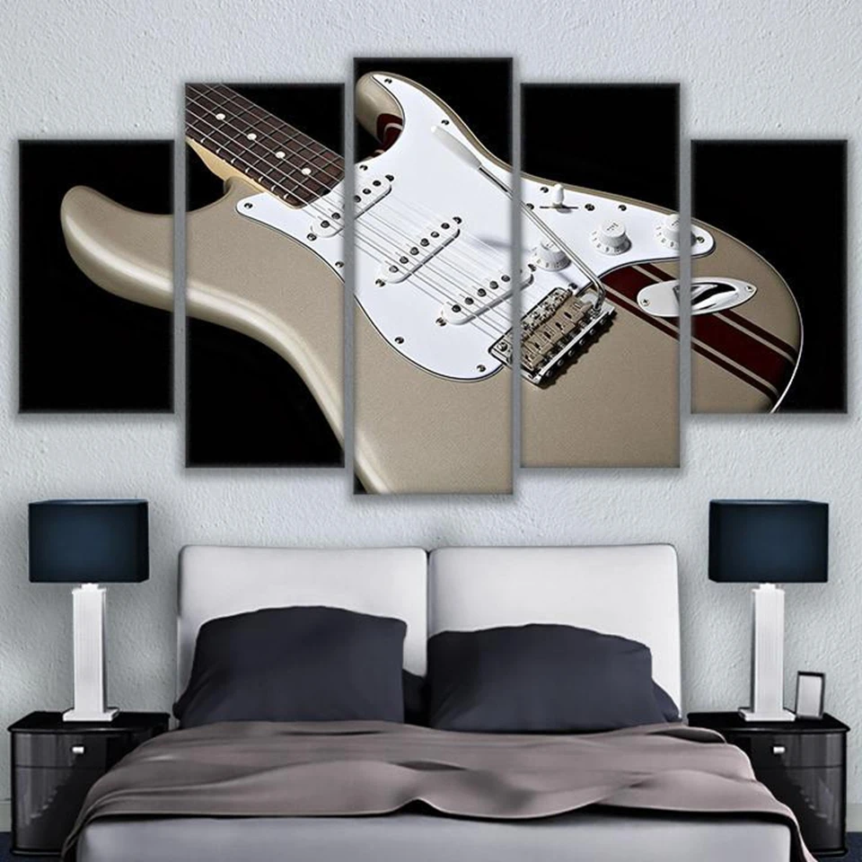 Guitar Fashion Canvas Poster Print Wall Art Modern Home Bedroom Decoration 