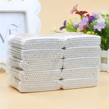 Ватные тампоны с двойной головкой для макияжа, 10 упаковок, деревянные палочки для макияжа, чистка ушей, косметика для ухода за здоровьем