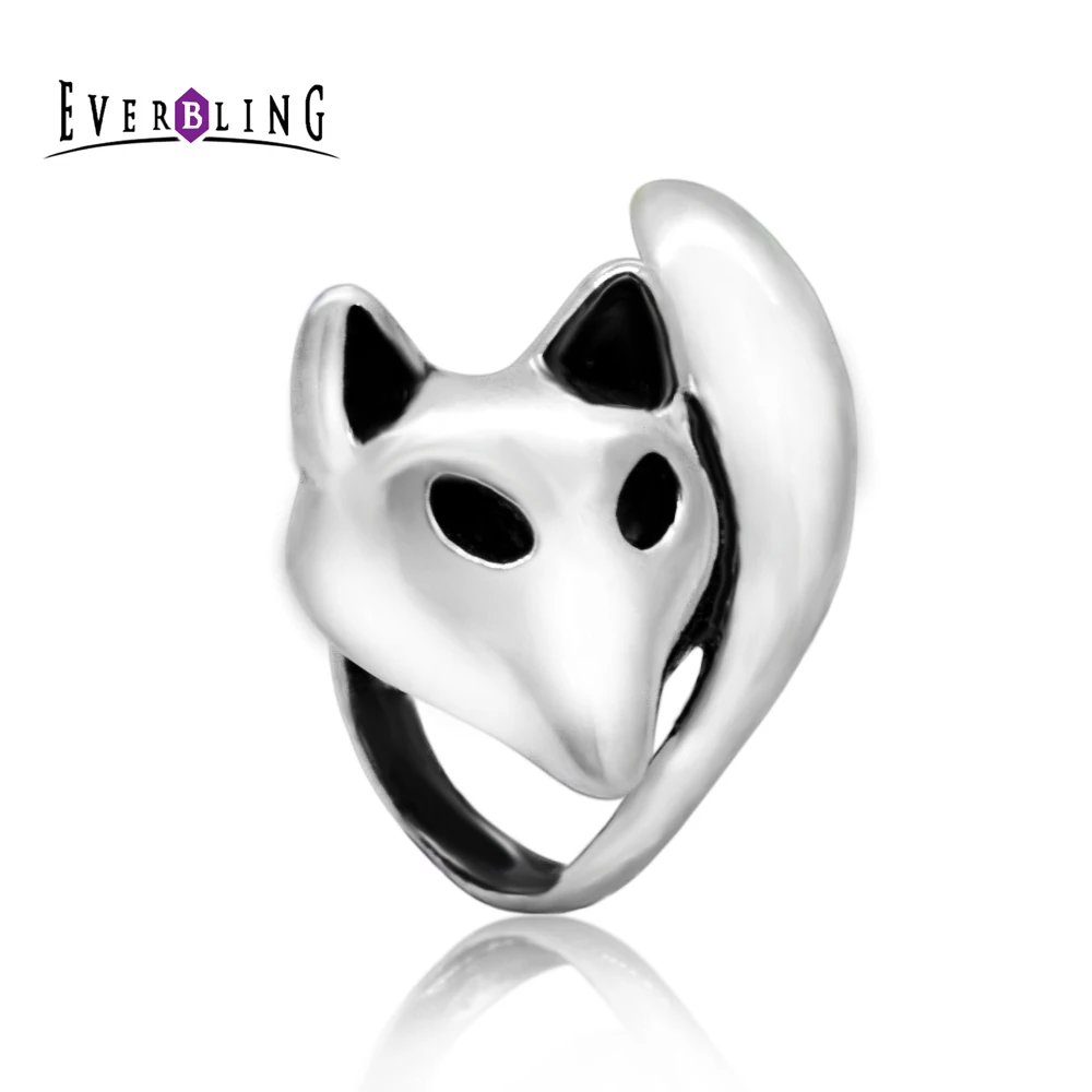 Fox Animal 100 925 Sterling Silver Charm Beads Fit pandora European Charms Bracelet Min Beads