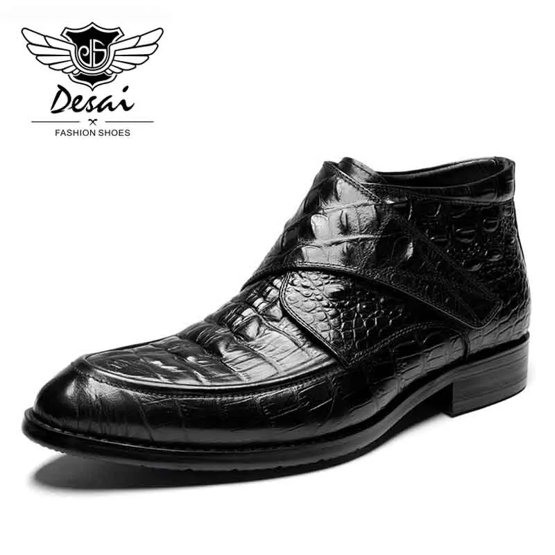 

DESAI Autumn and Winter New Arrival Boots Men's Leather Boots Top Layer Genuine Leather Cow Leather England High Boots