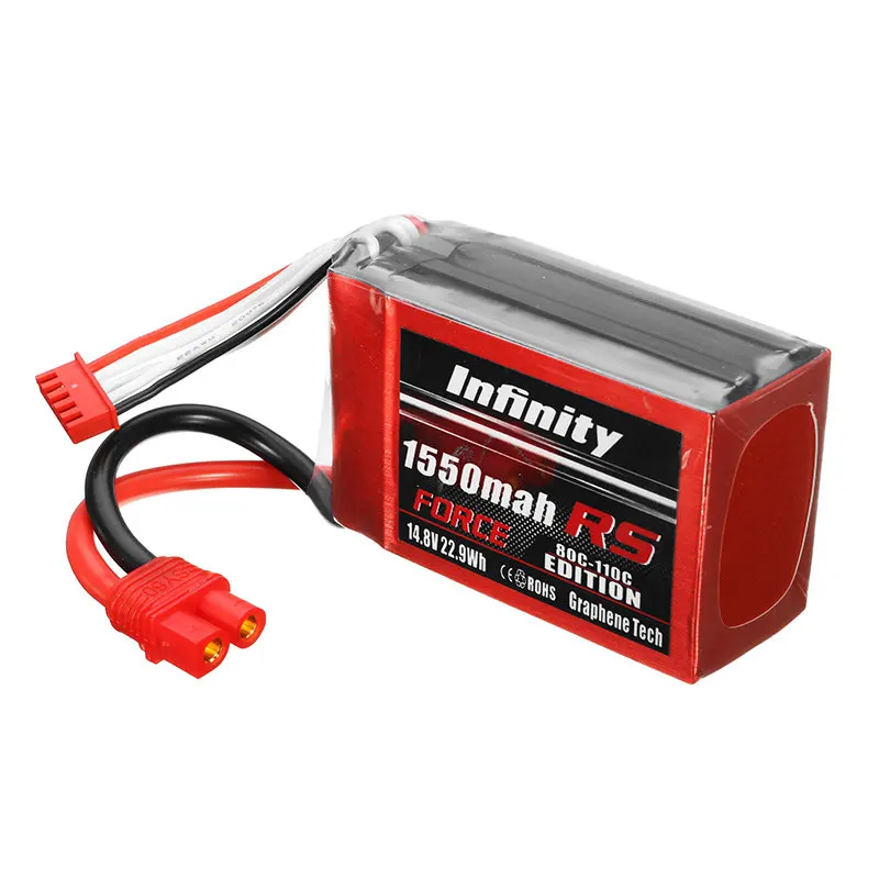 14,8 В 1550 мАч 80C 4S RS FORCE EDITION перезаряжаемый lipo-аккумулятор SY60 разъем для бесконечности Графен для RC игрушечные лошадки