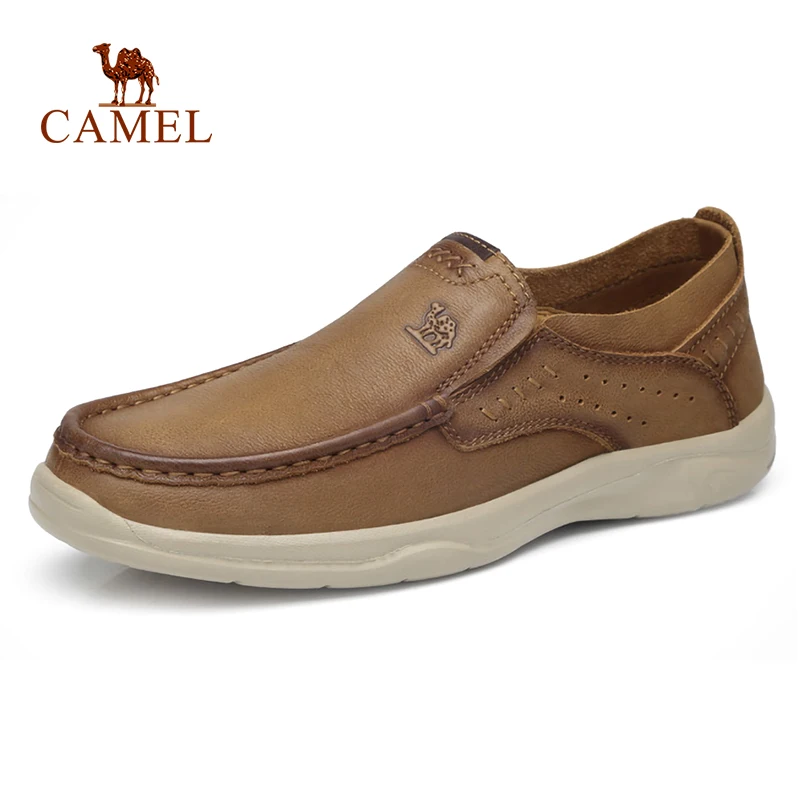 

CAMEL Genuine Leather Men's Shoes New Fashion Set Foot Soft Cowhide Lightweight Breathable Casual Shoes Men Loafers