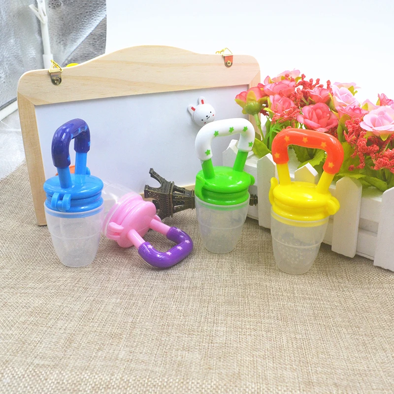 Colorful Baby Fruits And Vegetables Bite Bags Infant Teether Pacifier Reassure Chlidren Silicone Buckle Drinkers  (8)