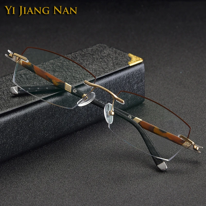 Occhiali Homme Lunette Nan Jiang Yi Transparent Rahmen Frame Spektakel Korekcyjne Uomo Da Brown Vista gray Leg Black Okulary Brillen Marke Leg Männer Gold w7twqg5Pxn