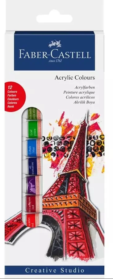 Оригинальный Faber Castell 169501 стартовый набор акриловые краски кошелек 12 12x12 мл туба