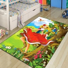 Else зеленые цветочные цветы бегущая девушка природа 3d принт Нескользящая Микрофибра Детская комната декоративная зона ковер детский коврик