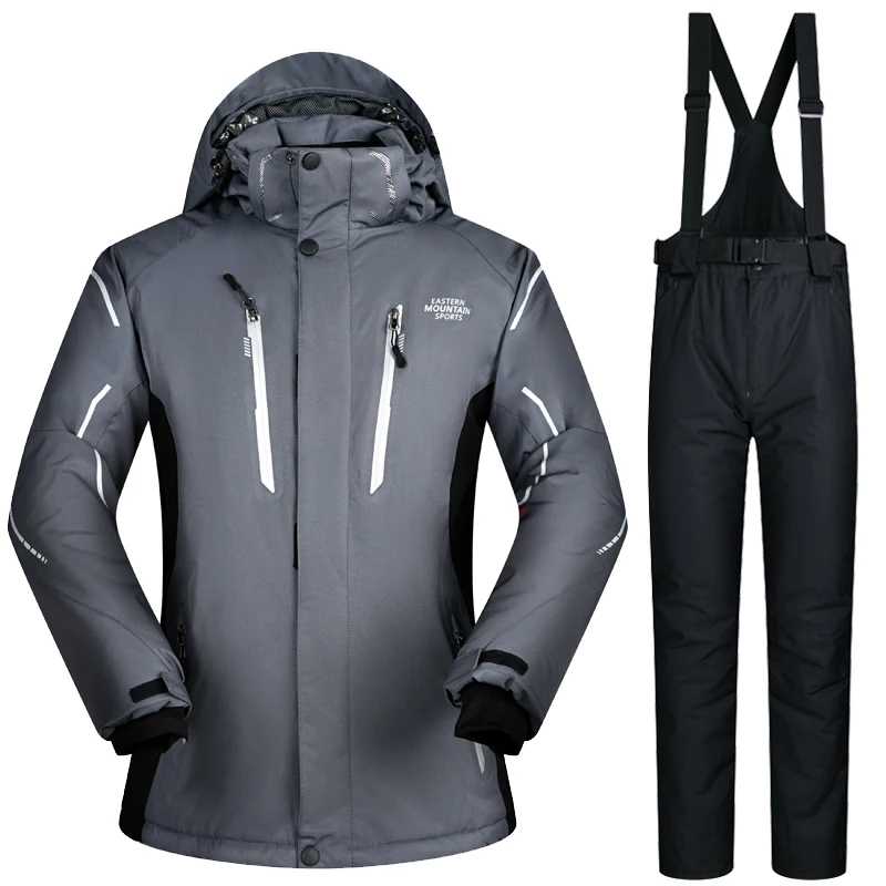 Мужская лыжная куртка и брюки, уличная спортивная одежда, водонепроницаемый супер теплый зимний костюм для сноуборда, утолщенная Лыжная одежда для беговых лыж, бренд