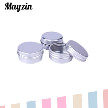 

10ml Small Aluminum Tin Jars Cosmetic lip Balm Eye shadow Metal Tins Empty Container Wholesale