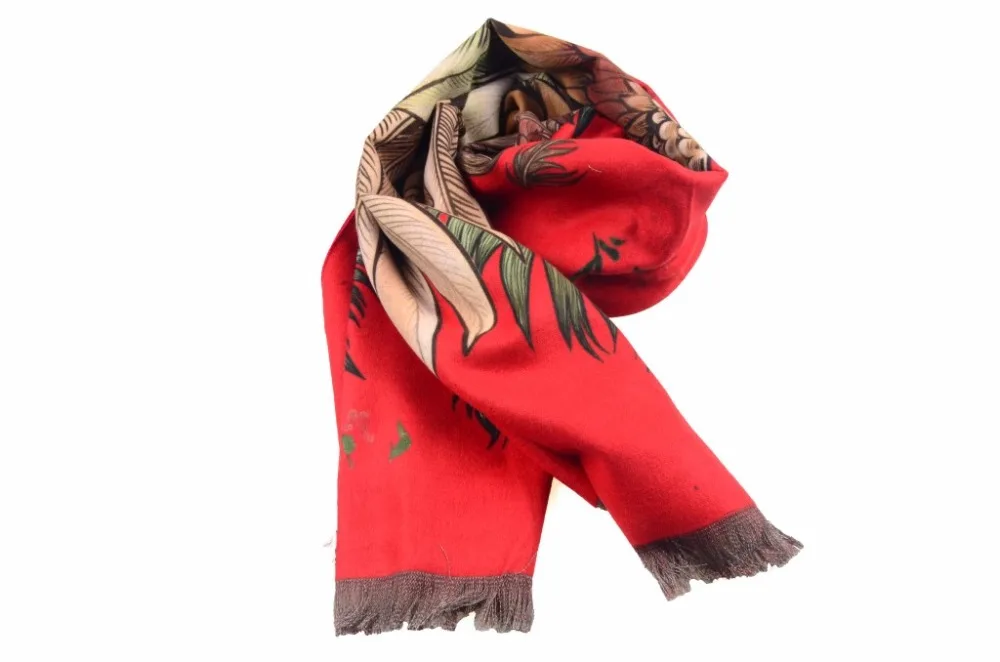 Осень и зима новые женские хлопковые шали перо узор окрашенный жаккардовый шарф шаль
