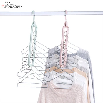 

OYOURLIFE 1pc Adjustable Hanger Storage Rack Anti-Slip Hanger Hooks Closet Tie Scarf Organizer Holder Clothing Drying Rack