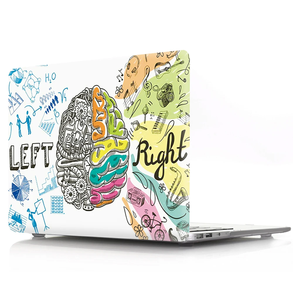Newest Design Left and Right Brain Hard PC Laptop Case For macbook air 13 case for macbook air 11 case A1466 A1706 A1707 A1708   (23)