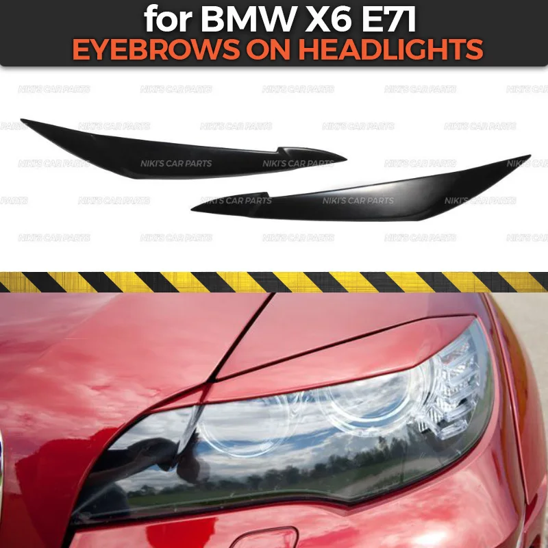 Накладка на передние фары для BMW X6 E71 2008 2014 накладка ресницы из АБС пластика