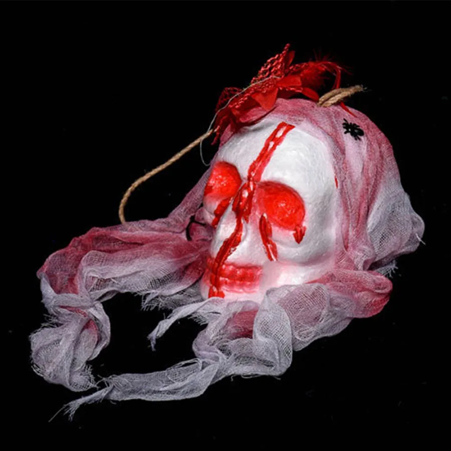 Halloween Decorate Props Ornaments Hallowmas Artificial Skull Skeleton Ghost Dolls Hanging Ornament Decoration Party Supplies (42)