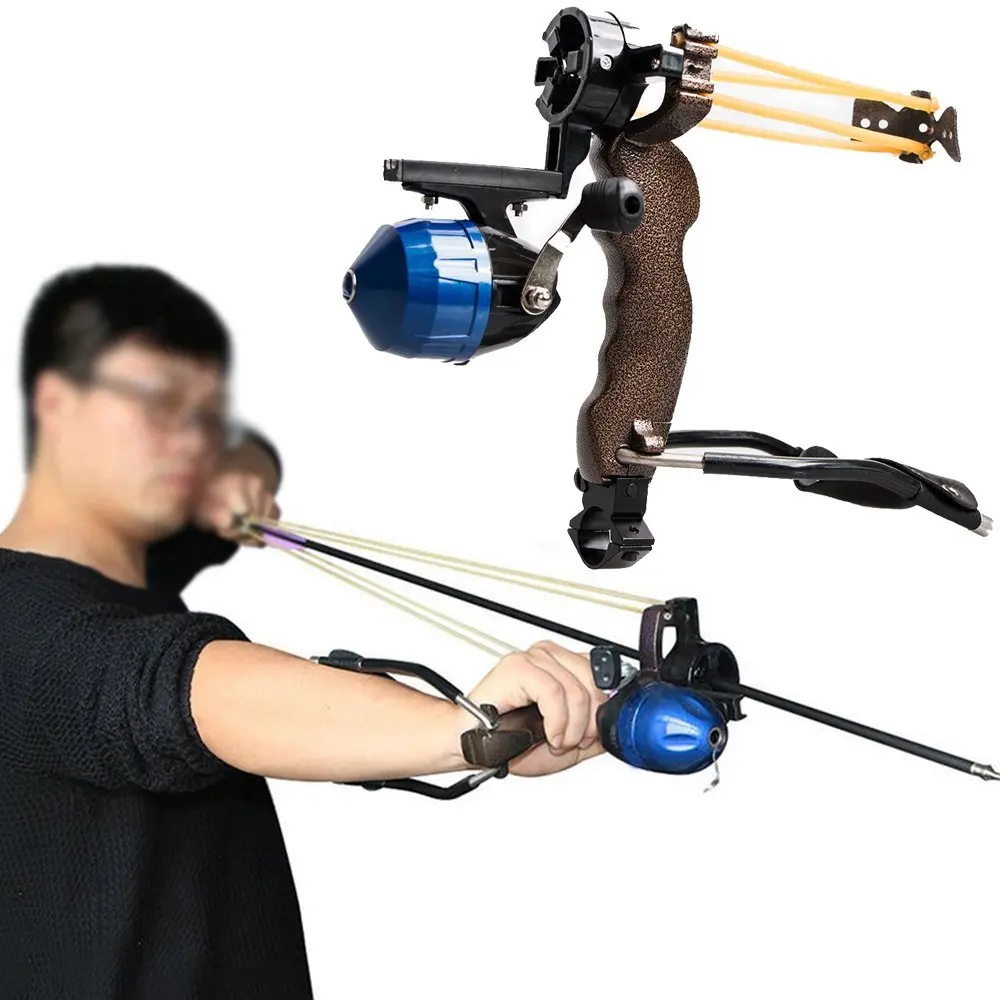 Tiro ao Alvo Estilingue com Dobrável Adulto Poderoso Pulso Catapulta Caçador Profissional Caça Pesca Sling Shot
