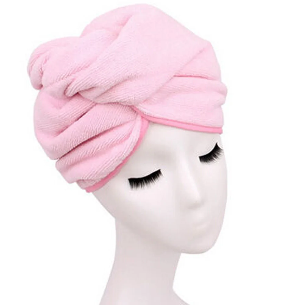Полотенце из микрофибры для ванной, сухая шапочка для волос, Быстросохнущий женский банный инструмент, новое полотенце с повышенной абсорбирующей способностью 1414 59,5*22 см - Цвет: pk