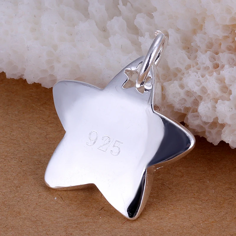 wholesale silver star pendants 925 sterling silver jewelry mens