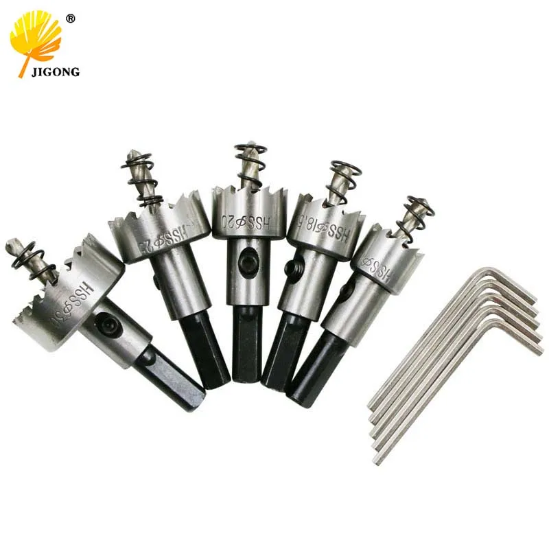 10pcs/ set Carbide Tip HSS Drills Bit Hole Saw Set Stainless Steel Metal Alloy 16/18.5/20/25/30mm