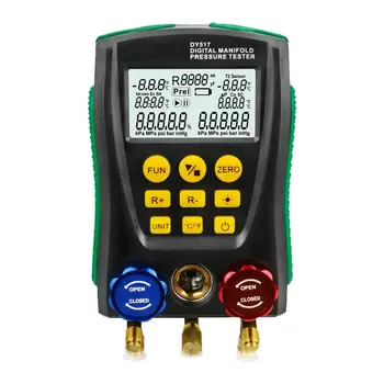 

DY517 Pressure Gauge Refrigeration Digital Vacuum Pressure Manifold Tester Refrigerant Meter Temperature Tester 0 Kpa~6000 Kpa