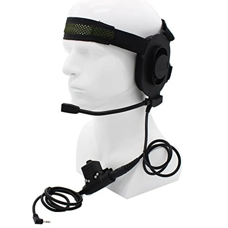 

HD01 Z Tactical Bowman Elite II Radio Headset earpiece with U94 Style PTT for Kenwood Baofeng Portable Radio Walkie Talkie 2 Pin