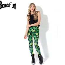 Брендовые новые тонкие женские леггинсы, брюки с объемным принтом, леггинсы с зелеными листьями, модные сексуальные штаны, леггинсы для фитнеса, Mujer