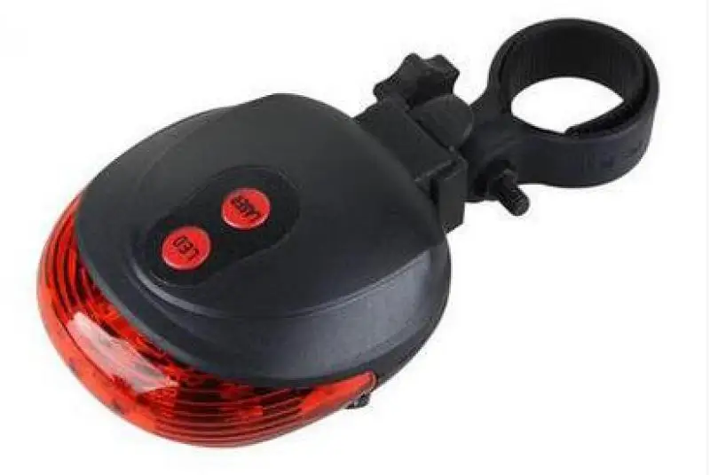 Лазерный задний светильник для велосипеда 5 СВЕТОДИОДНЫЙ мигающий велосипедный фонарь Лазерный задний фонарь задний светильник светодиодный USB Перезаряжаемый горный велосипед - Цвет: Red cross line