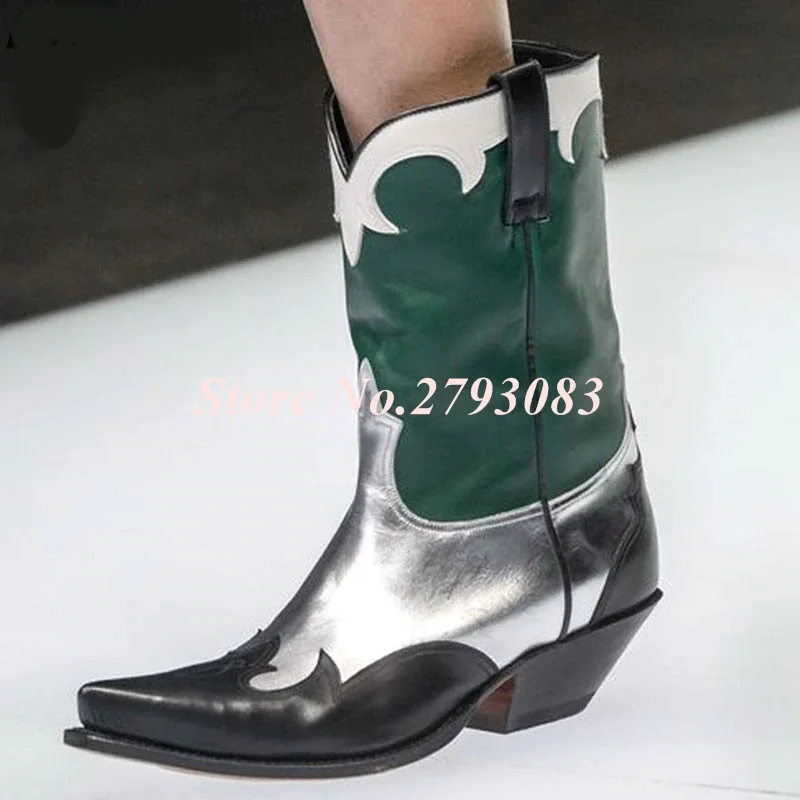 Stivali-Donna-Vintage-Green-Silver-Half-Boots-Middle-Heels-Pointed-Toe-Knight-Boots-Womens-Cowboy-Boots.webp
