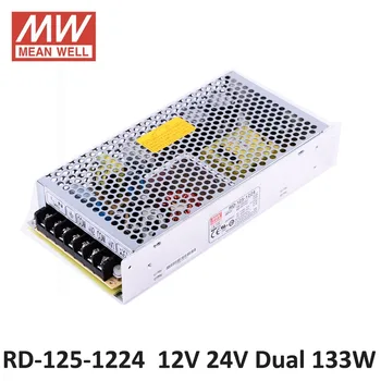 

Original Mean well RD-125-1224 133.2W DC 12V 24V Dual output power source Meanwell Switching Power Supply