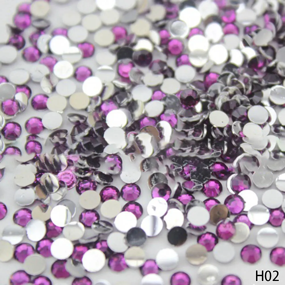 

1000pcs/lot 2mm Nail Rhinestones Nail Decoration Round Colorful Glitters With Hard Case DIY Nail Art Decorations Rhinestone