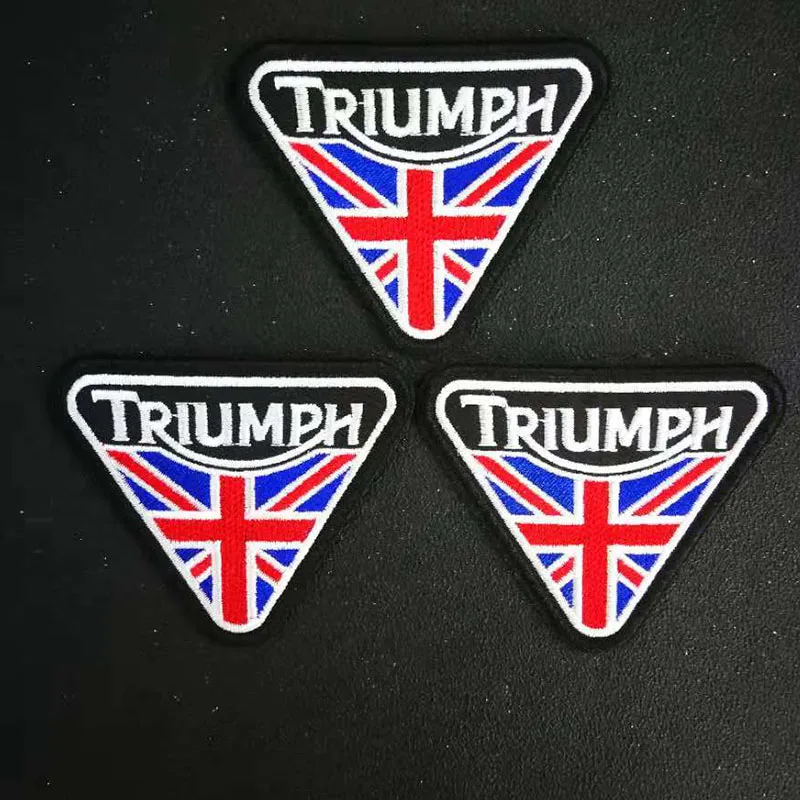 TRIUMPH мотоциклы индивидуальная бирка с железной вышивкой патч для поддержки куртки, панк мотоцикл вышивка Скелет Байкерский значок