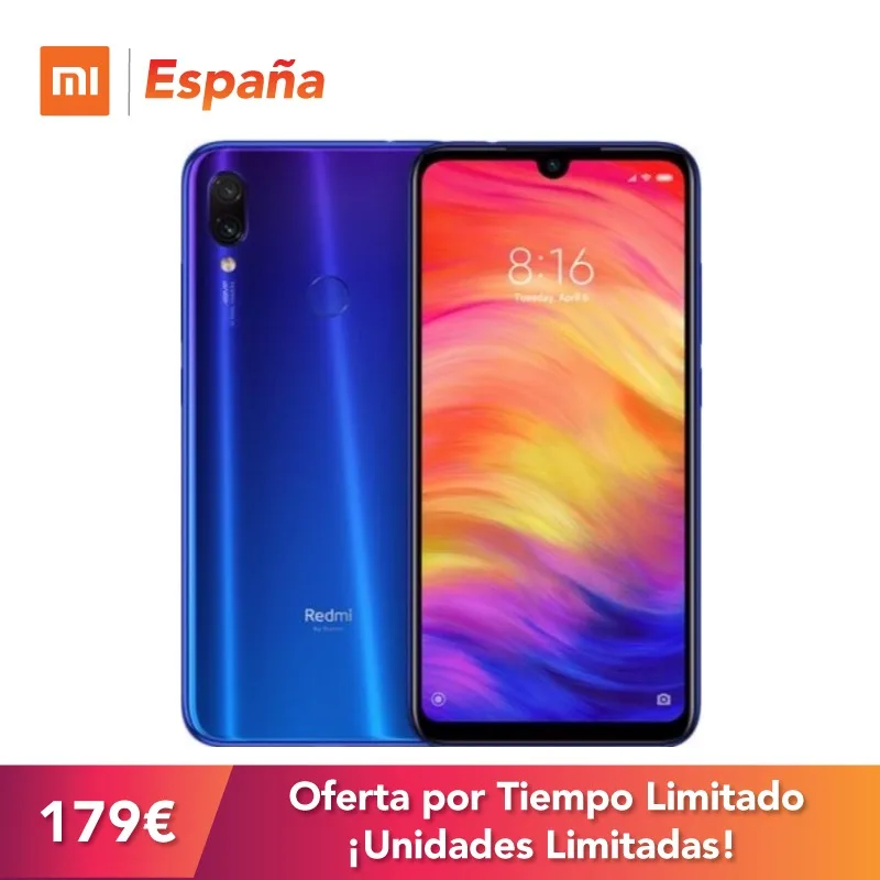 [Versión Global para España] Xiaomi Redmi Note 7 (Memoria interna de 64GB RAM de 4GB, Camara dual trasera de 48 MP)