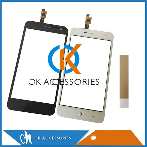 

100% Guarantee Black White Color 5 Inch For ZTE Blade A465 L4 Pro Touch Screen Glass Front Glass Sensor Digitizer With Tape