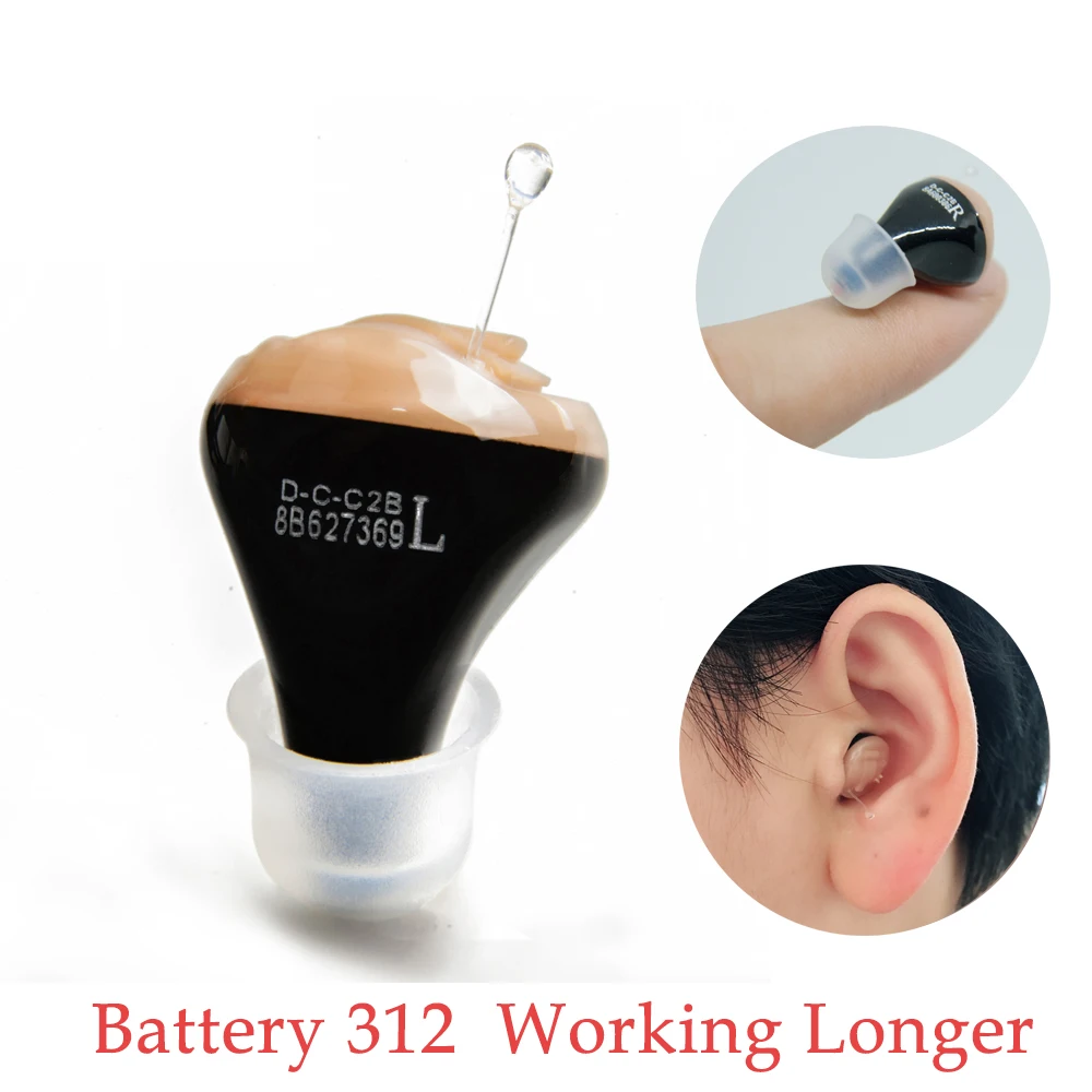 

JF01 Digital Hearing Aid Mini Sound Amplifier In The Ear Portable Invisible Hearing Aids Battery 312 Working Longer Dropshipping