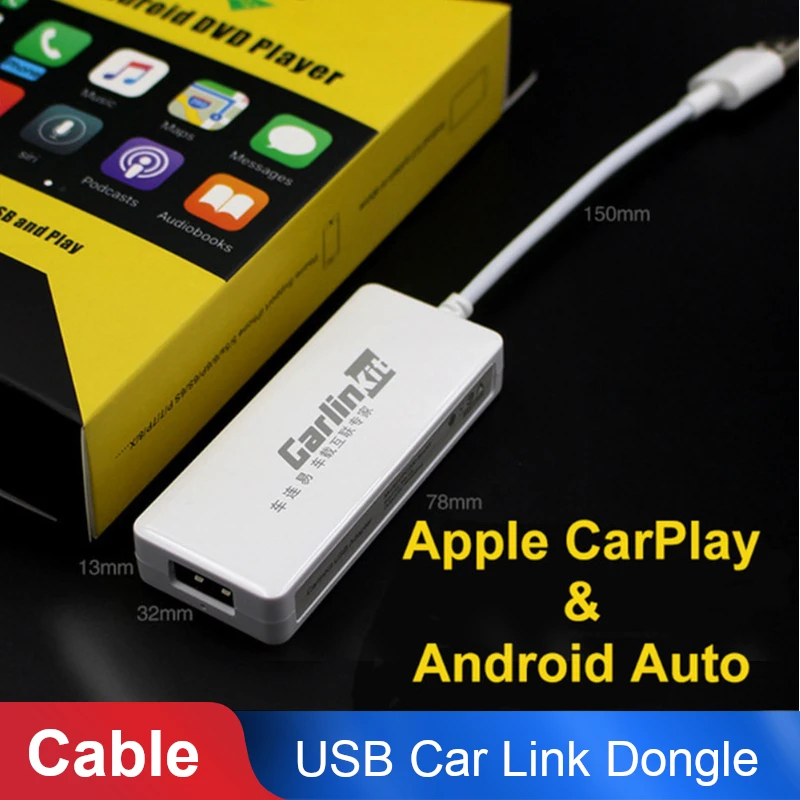 Pаспродажа Автомобильный ключ font b USB b font портативный навигационный плеер Plug Play автоматический смарт ключ для Apple CarPlay Android система Smart Link gps