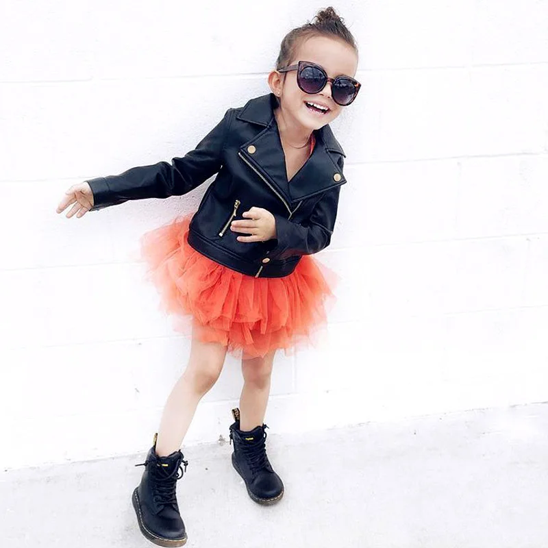 

AILEEKISS Baby Girls PU Leather Jacket For Spring Autumn Kids Childrens' jackets Outwear For Boys Baby Girls Coats For Rainy 0-7