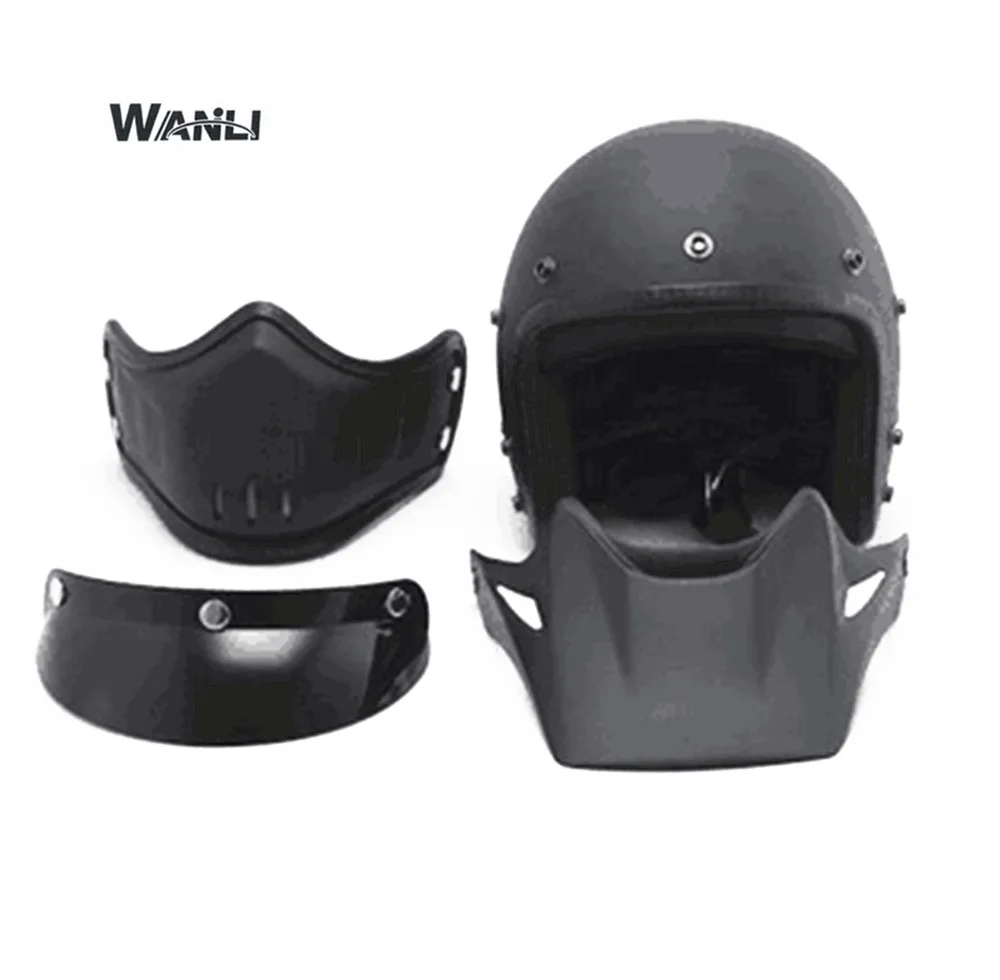Доступный мотоциклетный шлем модульный шлем, гоночный шлем 3/4 с открытым лицом КАСКО Мото шлем DOT Capacete матовый черный