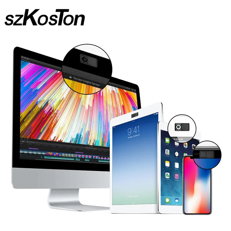 3PCS Plastic cam Cover Privacy Protection Shutter Sticker Camera